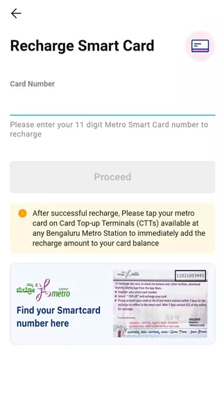 Smart card top clearance up